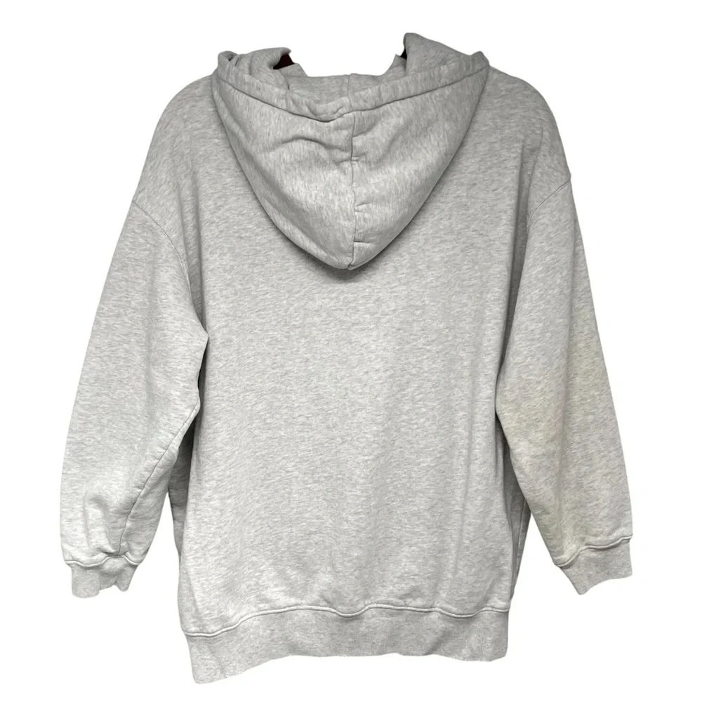 Anine Bing Sport Tyler Hoodie Grey Heather Logo Oversized Sweatshirt Women’s XS - Picture 7 of 13